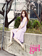 f(x)Krystal甜美写真 穿平底鞋依旧有长腿 : f(x)成员Krystal日前为杂志《VOGUE girl》5月号拍摄了一组春季时尚写真。