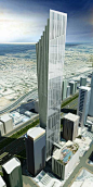 P 17 Tower, Dubai by Atkins Architects :: 78 floors, height 379m: 