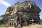 Ancient City of Sigiriya, entrance of Lion_创意图片