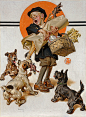 shear-in-spuh-rey-shuhn:
“ J.C. LEYENDECKER
Barking Up The Wrong Turkey - The Saturday Evening Post
Oil on Canvas
”