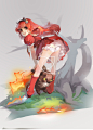 小火女安妮的同人，可做LOL周边宣传等LOL，同人，插画，CG