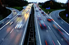 公路,德国,交通,高速摄影,德国高速公路,立交桥,多车道公路,前灯,尾灯,水平画幅