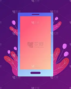 霓虹灯,智能手机,紫色背景,分离着色,活力,请柬,暗色,几何形状,计划书,药丸