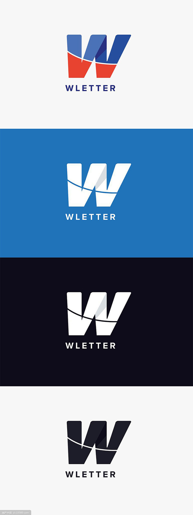 创意字母Logo模板系列之字母W W L...