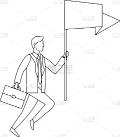 男商人,头像,卡通,商务,专业人员,经理,手提箱,现代,城市