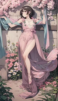 数字艺术漫画风女生插画-众图网