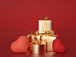 3d-rendering-valentine-s-day-gift-love-element-background