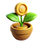 Investment plant  3D Icon