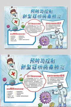 预防与控制冠状病毒肺炎手抄报