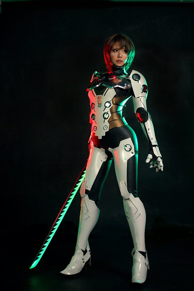《守望先锋》源氏性感美女美腿紧身衣Cos...