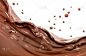 巧克力飞溅，食物和饮料插图3d渲染