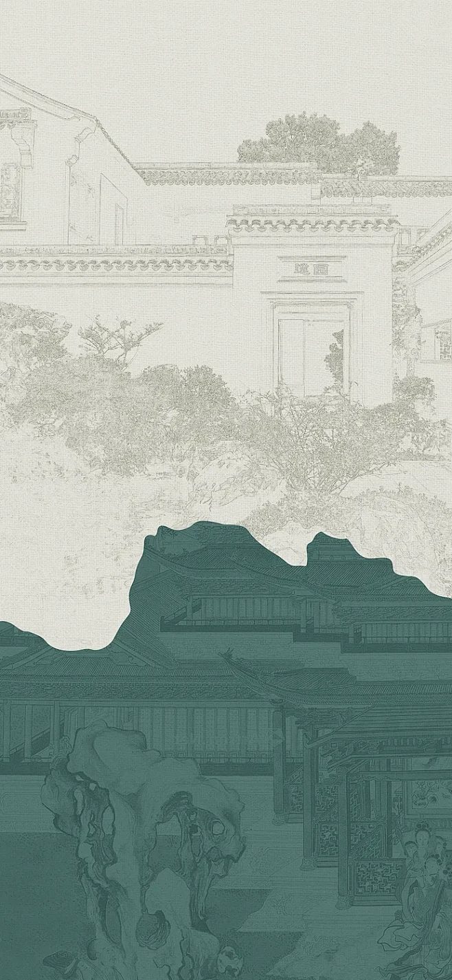中国风国潮宣传海报背景-花瓣网