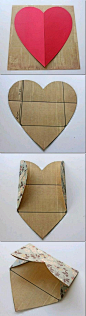 简单心形折纸漂亮的信封折法图解教程-www.uzones.com