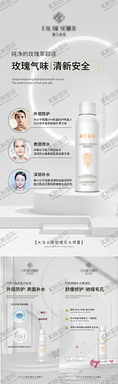 防晒喷雾 【酷图网】海报,医美,防晒,美白,补水,喷雾,产品,
