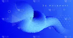 抽象,式样,蓝色,背景聚焦,三维图形,音乐,塑胶,海报,流动,弯曲