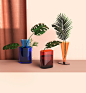 TOLAMI / Vase, Living product : It is a vase that designed for how to put a long and short-length of plant in a vase.There's two separated vases put in together (a long and narrow vase and low and wide vase) It can be used separately and they can be used 