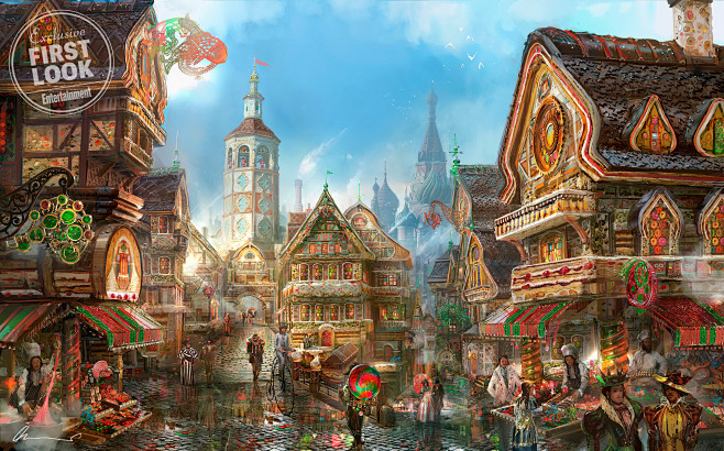 迪士尼电影胡桃夹子和四个王国插画