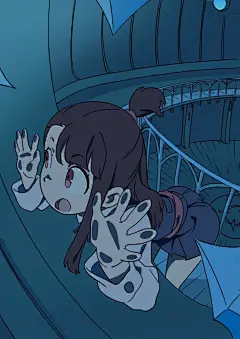 #小魔女学园# 是游戏动画中的一个场景！亚可趴在窗上可爱！ ​​​​