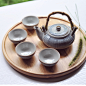 日式陶瓷茶具套装和风过滤整套茶壶功夫茶具茶盘韩式釉下彩粗陶