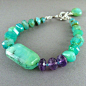 Peruvian Opal and Amethyst Bracelet Tahitian by SurfAndSand@北坤人素材