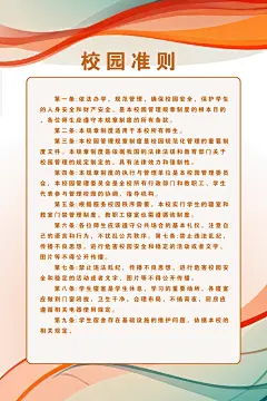 校园制度文化宣传海报
