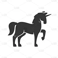 独角兽,计算机图标,白色背景,秘密,可爱的,小马,现代,自然美,动物,剪影
