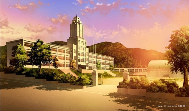 动漫校园场景