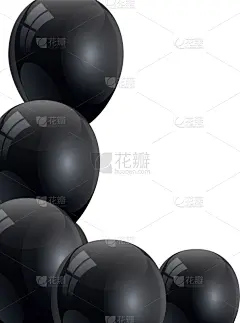 分离着色,黑色,氦,气球,计算机图标,生日,创造力,传统,闪亮的,布置