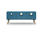 Lacquered sideboard WOODY by Nidi
