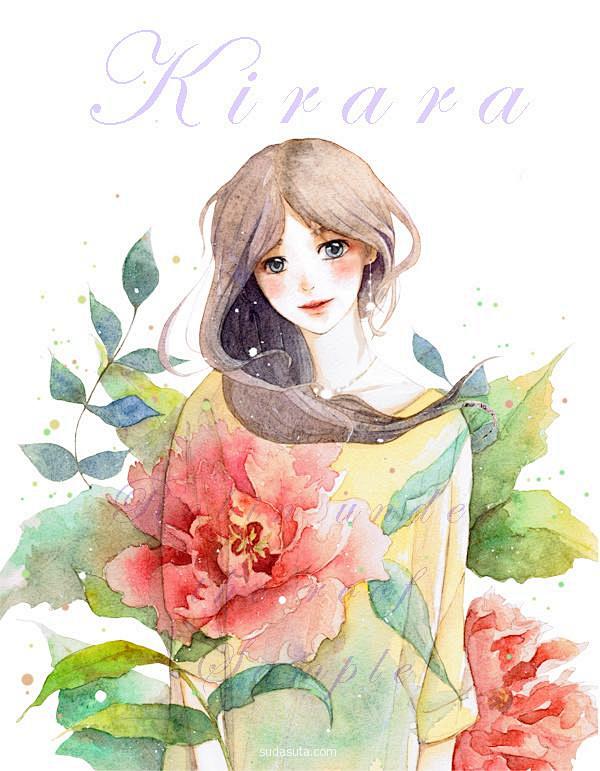 kirara知更鸟 原创唯美水彩画