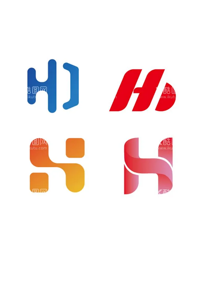 HD标志 - 源文件下载【酷图网】h标志,hd标志,hd变形,h变形,标志设计,h-花瓣网
