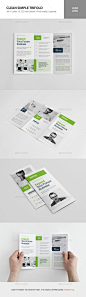 Clean Simple Trifold Brochure Template InDesign INDD