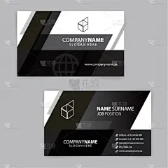 矢量,名片,式样,黑白图片,数字10,互联网,商务,暗色,高雅,符号