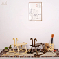 托托一作丨羊角木马|原创设计|日式风格|儿童家具|加拿大松木
