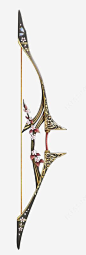 古风弓箭png免抠素材_新图网 https://ixintu.com 游戏武器 游戏贴图 游戏元素 弓箭 弓 弓箭免扣元素 创意弓箭