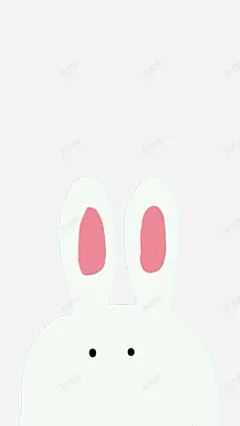 小清新兔纸锁屏壁纸 平面电商 创意素材