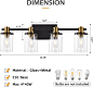 4 Light Bathroom Vanity Light, Black and Gold Bathroom Light Fixtures with Clear Glass Shade, Matte Black Finish, Brushed Gold Copper Accent Socket, Modern Gold Vanity Lights for Bathroom Over Mirror - - Amazon.com