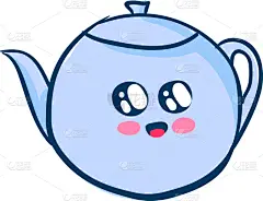 可爱的,茶壶,白色背景,茶,饮料,华丽的,传统,热,菜单,咖啡