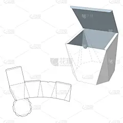 与模具切割模板框。填料箱为食品、 礼物或其他产品。白色背景上的孤立。准备好您的设计。产品包装矢量 E
