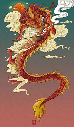 天丶为蓝采集到插画