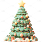 圣诞节平安夜软3D风卡通感圣诞树元素素材