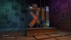 C4D 3D 姓名 金属字 机械字 立体 字平面字体字形lYONGl