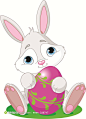 复活节兔子彩蛋矢量素材