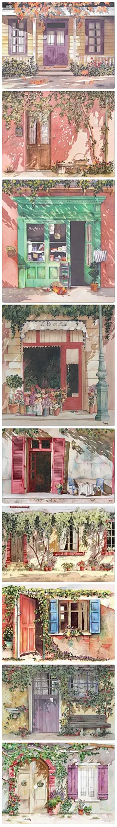 午后阳光，唯美恬静的田园插画图片 | Aladd设计量贩铺