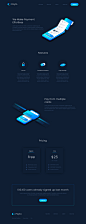一款支付App的产品官网首页设计作品 Payment App Landing by Ash #网页设计# ​​​​
