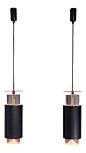 Pair Minimalist Simon Henningsen Metal and Plexiglass Pendants, Denmark, 1960s on DECASO.com