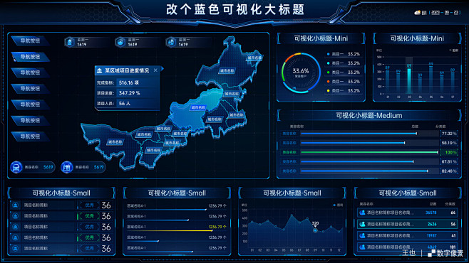 通用蓝-可视化模板组件