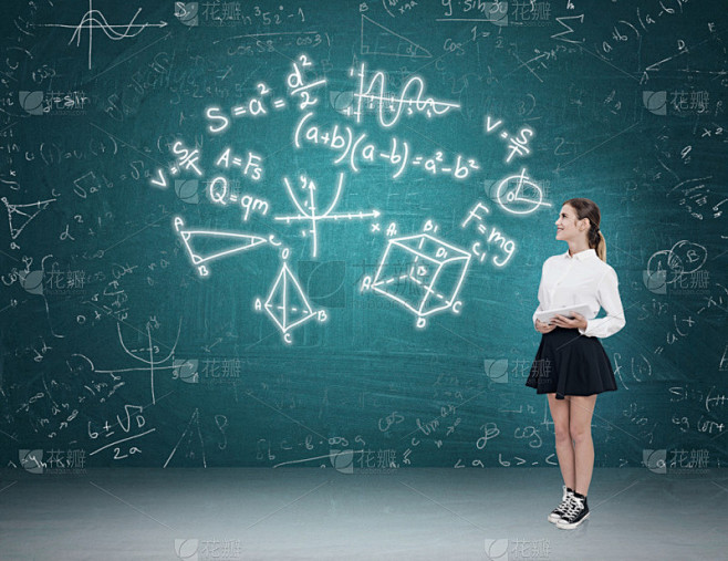 Woman teaching math