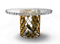 Dining round glass table KOI | Round table - BRABBU