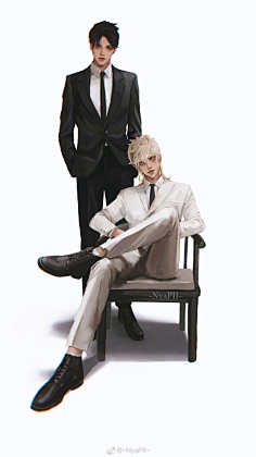 one屿采集到厚涂-男